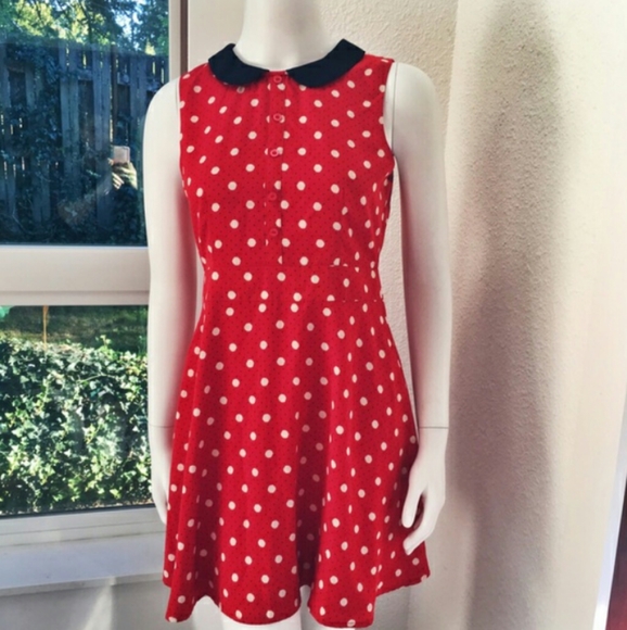 Modcloth Dresses & Skirts - Alice Moon Peter Pan Collar Polko Dot Dress